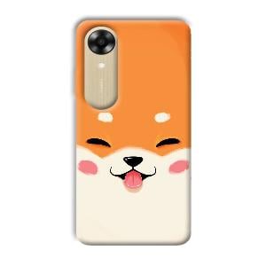 Smiley Cat Phone Customized Printed Back Cover for Oppo A17k