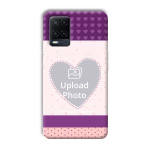 Purple Hearts Customized Printed Back Cover for Oppo A54