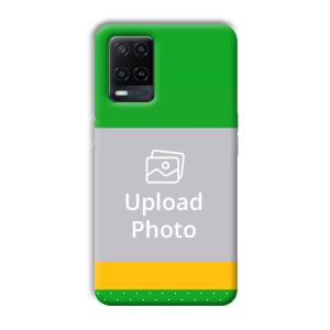 Green Yellow Customized Printed Back Cover for Oppo A54