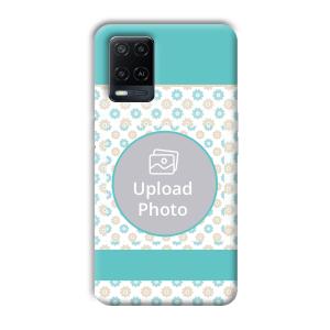 Blue Flowers Customized Printed Back Cover for Oppo A54