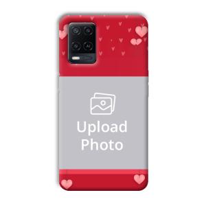 Red Pink  Customized Printed Back Cover for Oppo A54