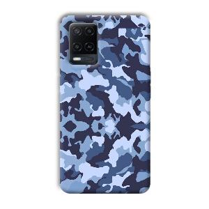 Blue Patterns Phone Customized Printed Back Cover for Oppo A54