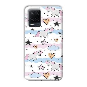 Unicorn Pattern Phone Customized Printed Back Cover for Oppo A54