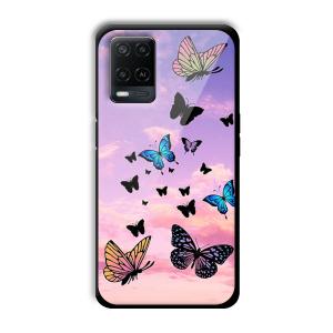 Butterflies Customized Printed Glass Back Cover for Oppo A54