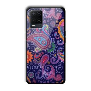 Purple Art Customized Printed Glass Back Cover for Oppo A54