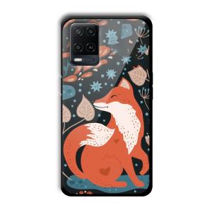Cute Fox Customized Printed Glass Back Cover for Oppo A54