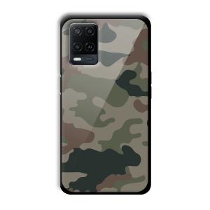 Green Camo Customized Printed Glass Back Cover for Oppo A54