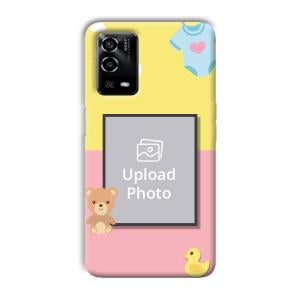 Teddy Bear Baby Design Customized Printed Back Cover for Oppo A55