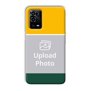 Yellow Green Customized Printed Back Cover for Oppo A55