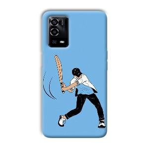Cricketer Phone Customized Printed Back Cover for Oppo A55