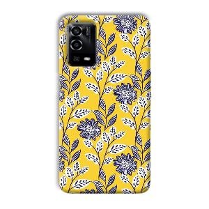 Yellow Fabric Design Phone Customized Printed Back Cover for Oppo A55