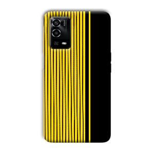 Yellow Black Design Phone Customized Printed Back Cover for Oppo A55