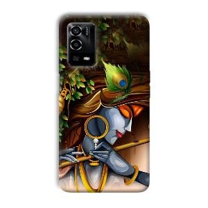 Krishna & Flute Phone Customized Printed Back Cover for Oppo A55