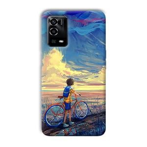 Boy & Sunset Phone Customized Printed Back Cover for Oppo A55