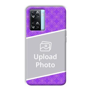 Purple Design Customized Printed Back Cover for Oppo A77