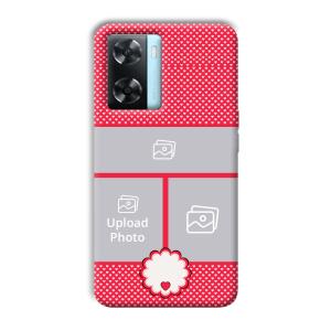 Little Hearts Customized Printed Back Cover for Oppo A77