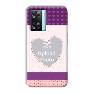 Purple Hearts Customized Printed Back Cover for Oppo A77