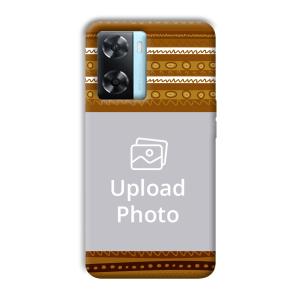 Brown Lines Customized Printed Back Cover for Oppo A77