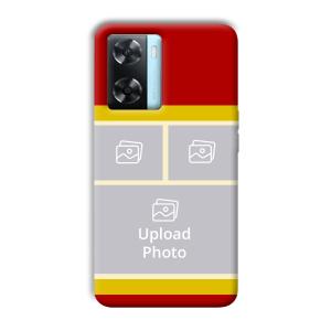 Red Yellow Collage Customized Printed Back Cover for Oppo A77