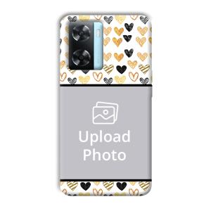 Small Hearts Customized Printed Back Cover for Oppo A77