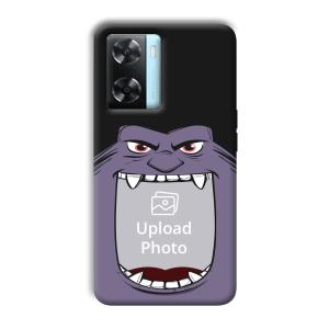 Purple Monster Customized Printed Back Cover for Oppo A77