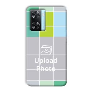 Grid Customized Printed Back Cover for Oppo A77