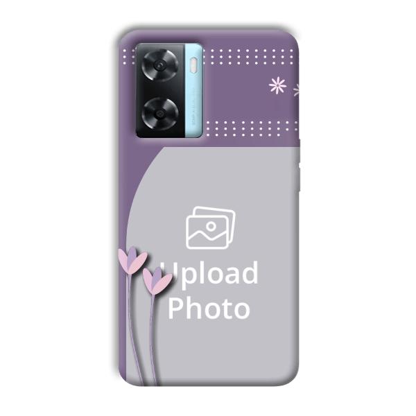 Lilac Pattern Customized Printed Back Cover for Oppo A77