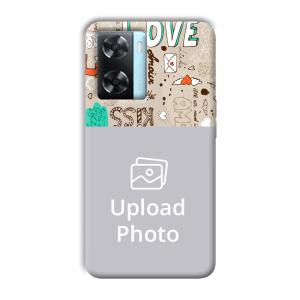 Love Customized Printed Back Cover for Oppo A77
