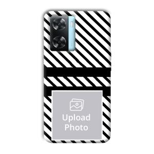 White Black Customized Printed Back Cover for Oppo A77