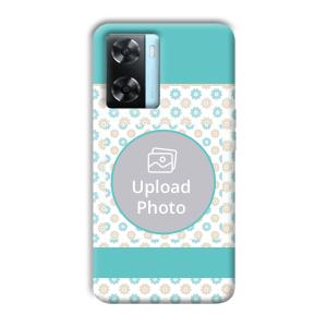 Blue Flowers Customized Printed Back Cover for Oppo A77