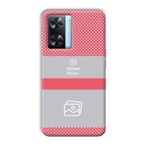 Pink Polka Customized Printed Back Cover for Oppo A77
