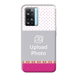 Baby Pink Design Customized Printed Back Cover for Oppo A77