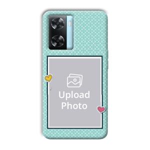 Sky Blue Customized Printed Back Cover for Oppo A77