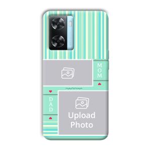 Mom Dad Customized Printed Back Cover for Oppo A77