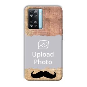 Moustache Customized Printed Back Cover for Oppo A77