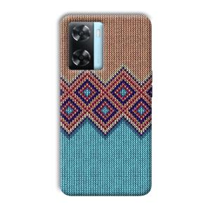Fabric Design Phone Customized Printed Back Cover for Oppo A77