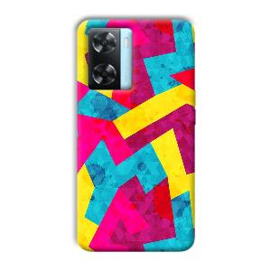 Pink Yellow Pattern Phone Customized Printed Back Cover for Oppo A77