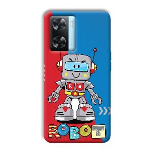 Robot Phone Customized Printed Back Cover for Oppo A77