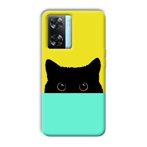 Black Cat Phone Customized Printed Back Cover for Oppo A77