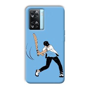 Cricketer Phone Customized Printed Back Cover for Oppo A77