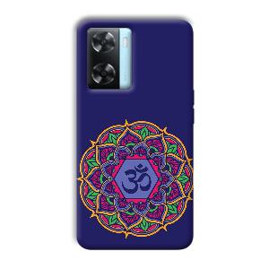 Blue Om Design Phone Customized Printed Back Cover for Oppo A77