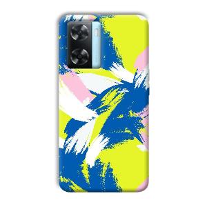 Blue White Pattern Phone Customized Printed Back Cover for Oppo A77