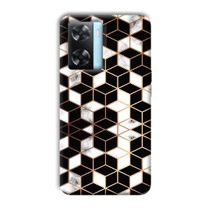 Black Cubes Phone Customized Printed Back Cover for Oppo A77