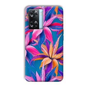 Aqautic Flowers Phone Customized Printed Back Cover for Oppo A77