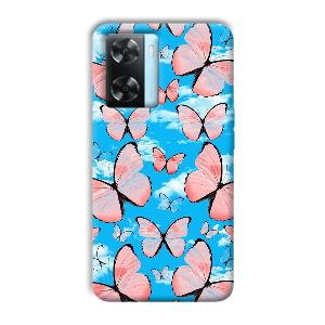 Pink Butterflies Phone Customized Printed Back Cover for Oppo A77