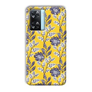 Yellow Fabric Design Phone Customized Printed Back Cover for Oppo A77