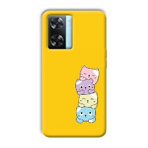 Colorful Kittens Phone Customized Printed Back Cover for Oppo A77