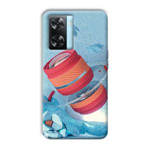 Blue Design Phone Customized Printed Back Cover for Oppo A77