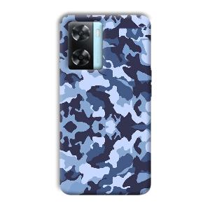 Blue Patterns Phone Customized Printed Back Cover for Oppo A77