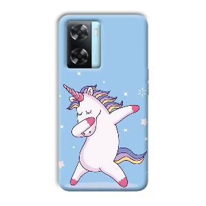 Unicorn Dab Phone Customized Printed Back Cover for Oppo A77